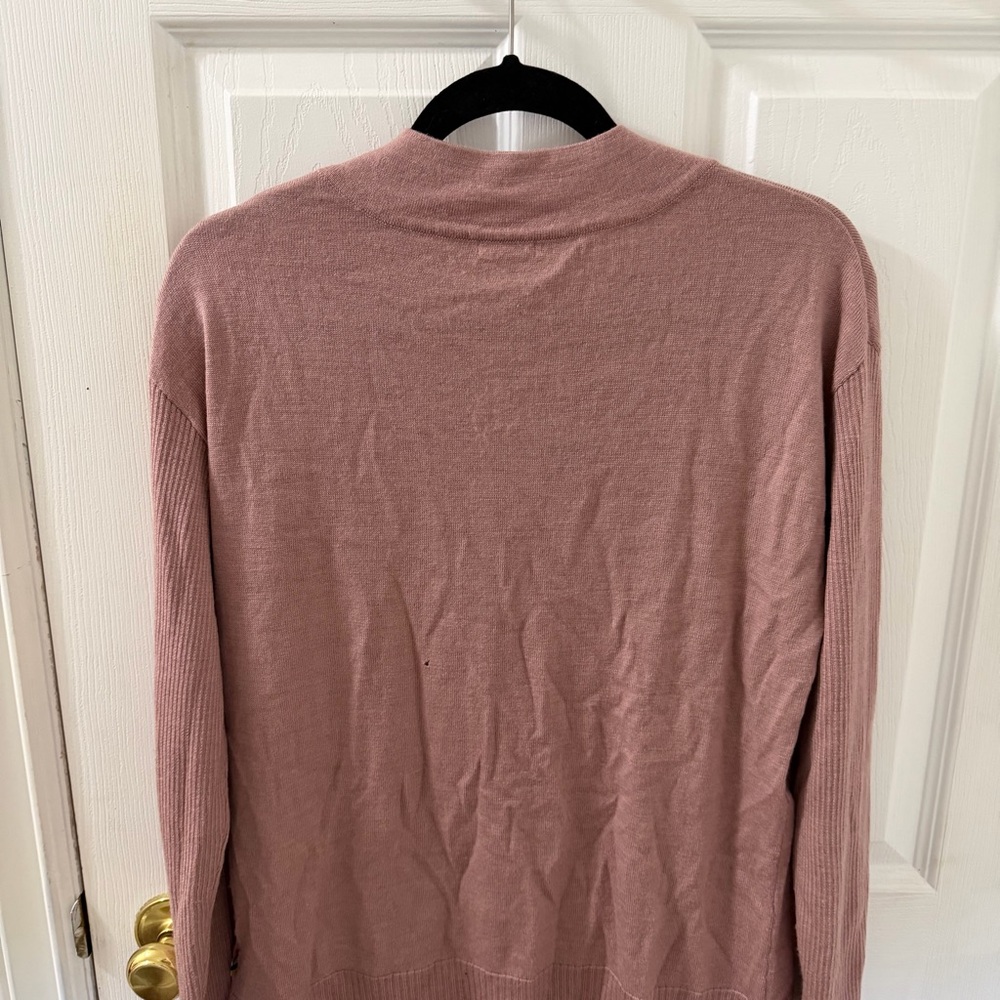 Smartwool Dusty Rose Merino Wool V-Neck Sweater Medium - Picture 5 of 9